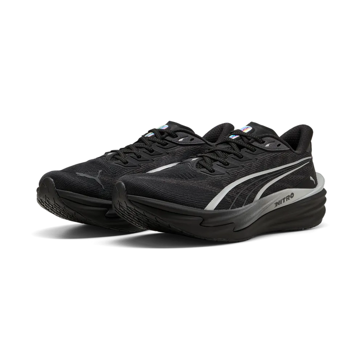 Puma Mens Deviate NITRO 4 Brightstride - Puma Black/Puma Silver - Neutral - AW26