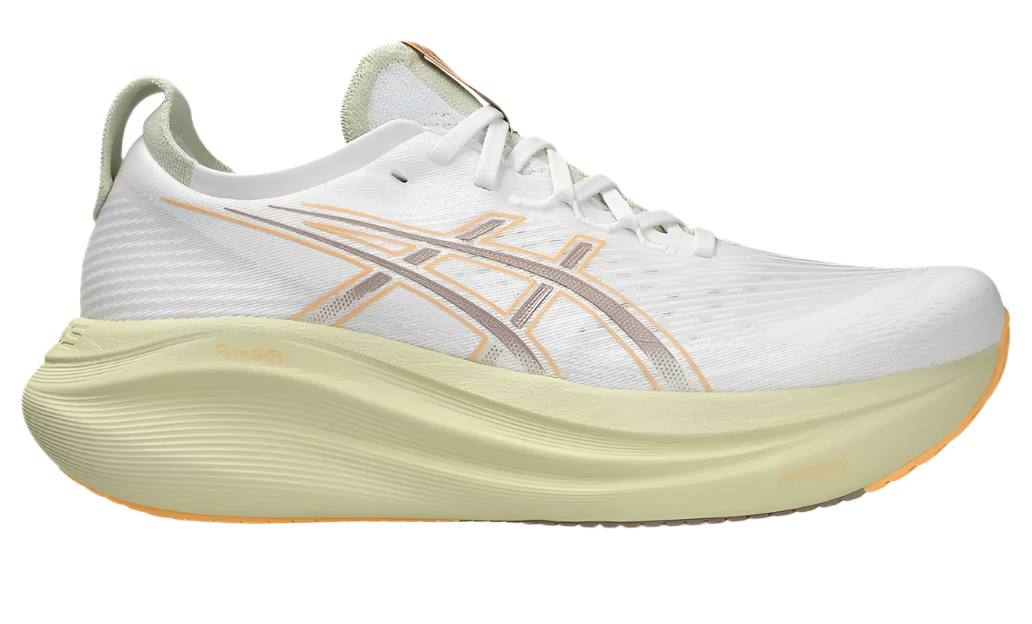Asics Mens Gel Nimbus 27 - White/Fawn - Neutral - AW25