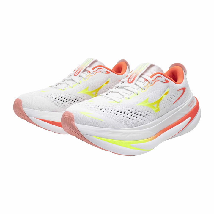 Mizuno Womens Sky Prime - White/Lime Pulp/Lava Orange - Neutral - AW26