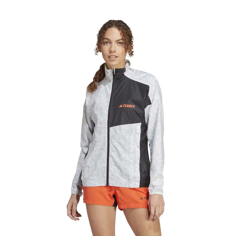 Adidas Womens Terrex Trail Wind Jacket  - White