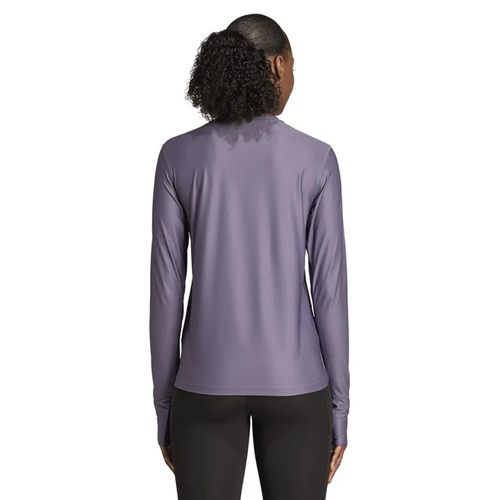 Adidas Womens Own The Run Long Sleeve Black - Purple