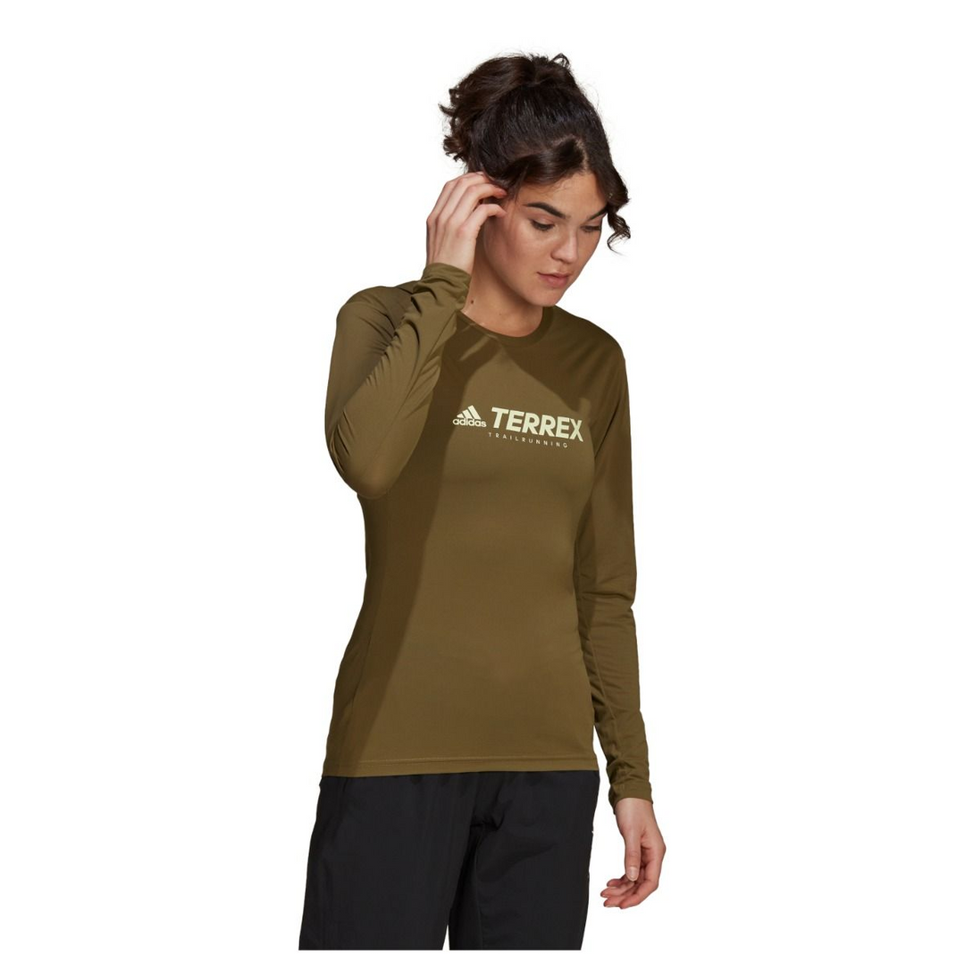Adidas Womens Long Sleeve Terrex Long Sleeve - Olive