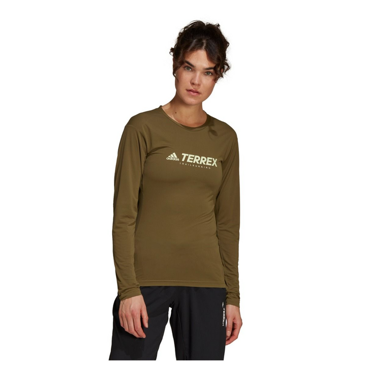 Adidas Womens Long Sleeve Terrex Long Sleeve - Olive