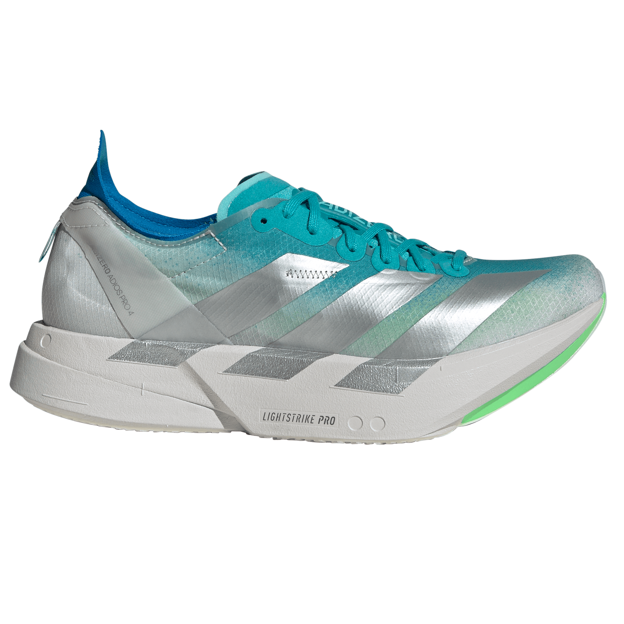 Adidas Womens Adizero Adios Pro 4 - Hi-Res Aqua/Matte Silver/Grey One - Neutral - SS26
