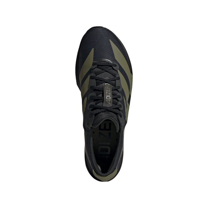 Adidas Mens Adizero Adios 9 - Core Black/Focus Olive/Charcoal - Neutral - SS25