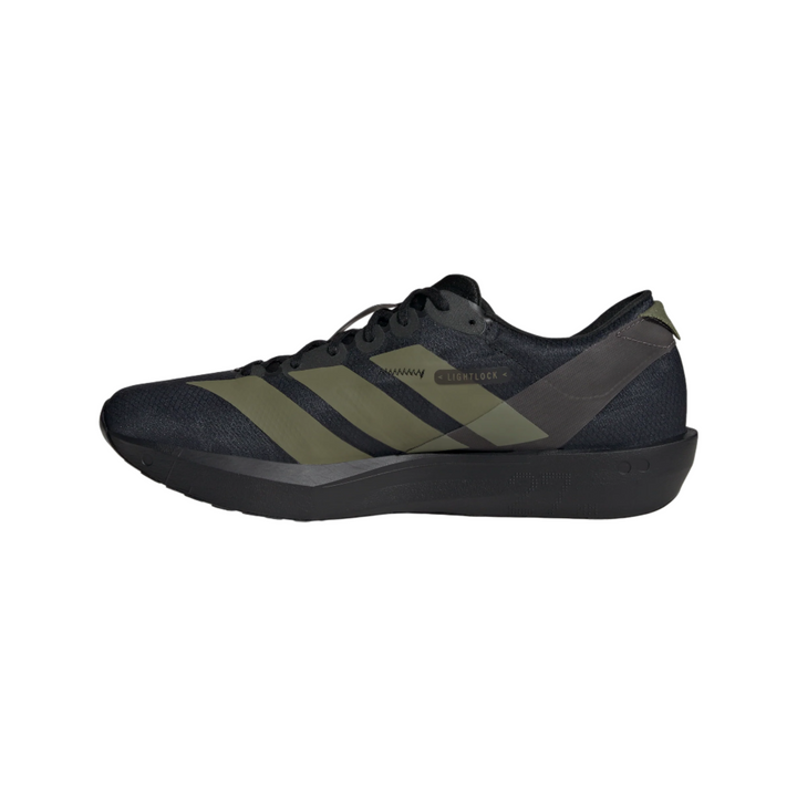 Adidas Mens Adizero Adios 9 - Core Black/Focus Olive/Charcoal - Neutral - SS25