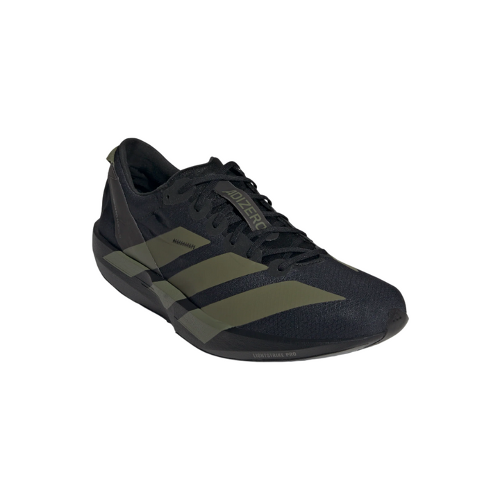 Adidas Mens Adizero Adios 9 - Core Black/Focus Olive/Charcoal - Neutral - SS25