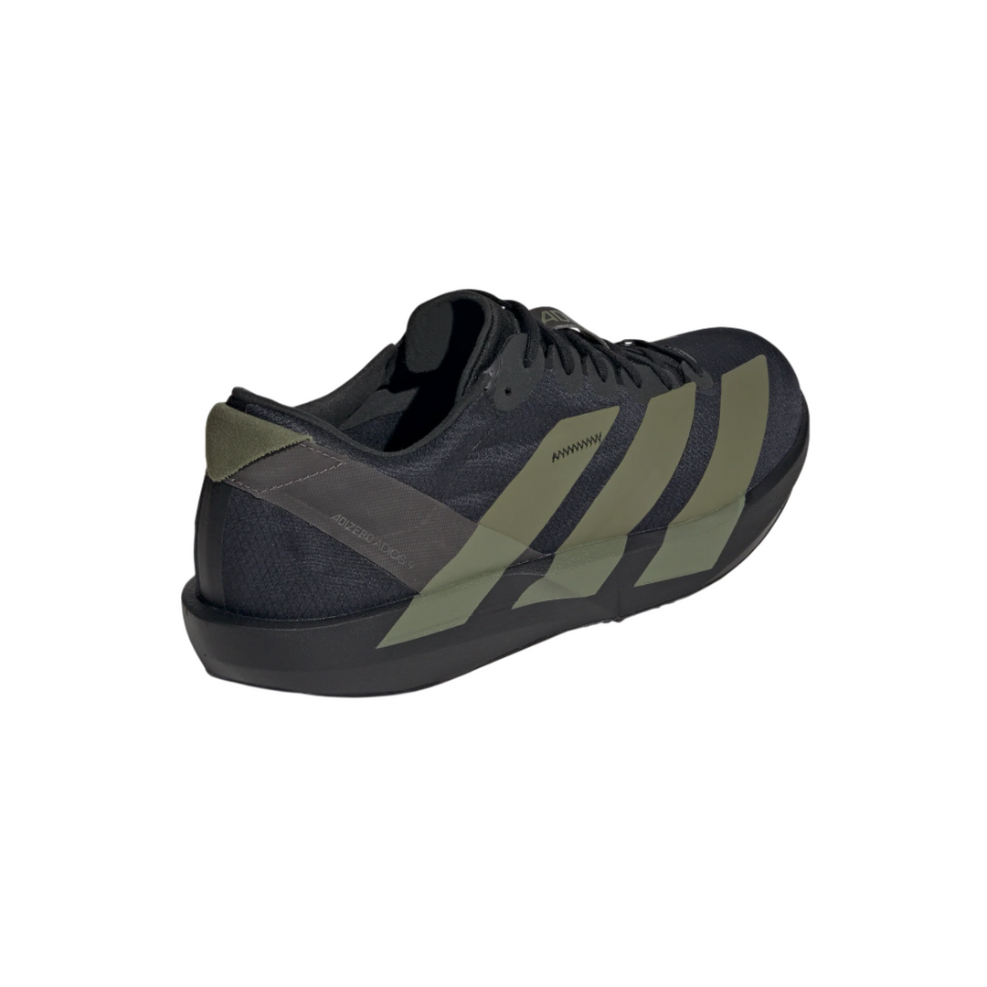 Adidas Mens Adizero Adios 9 - Core Black/Focus Olive/Charcoal - Neutral - SS25