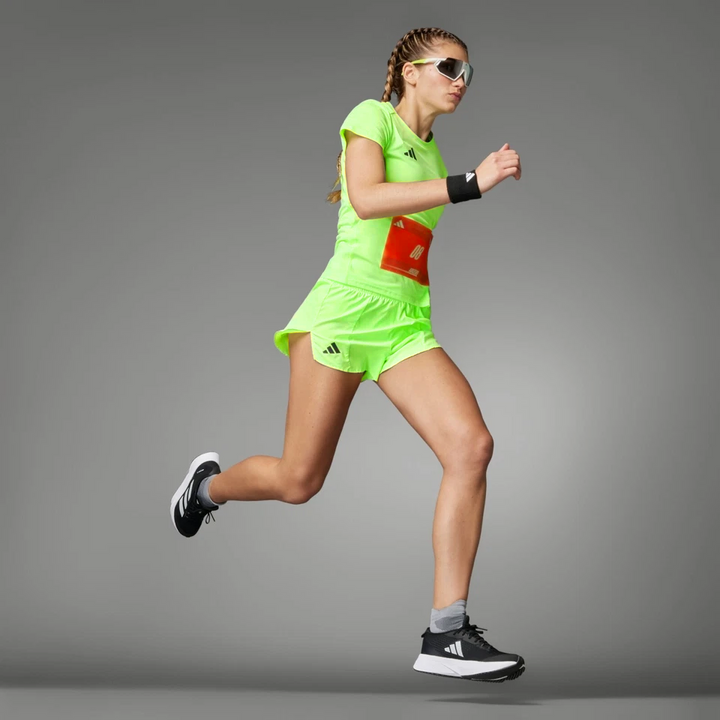 Adidas Womens Adizero Essentials Short - Lime