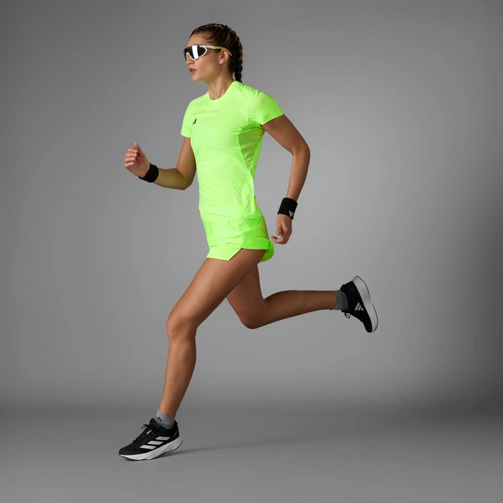 Adidas Womens Adizero Essentials Short - Lime