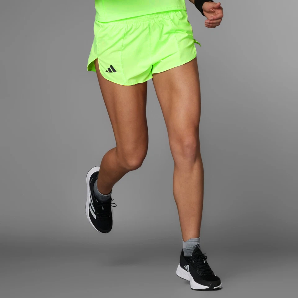 Adidas Womens Adizero Essentials Short - Lime
