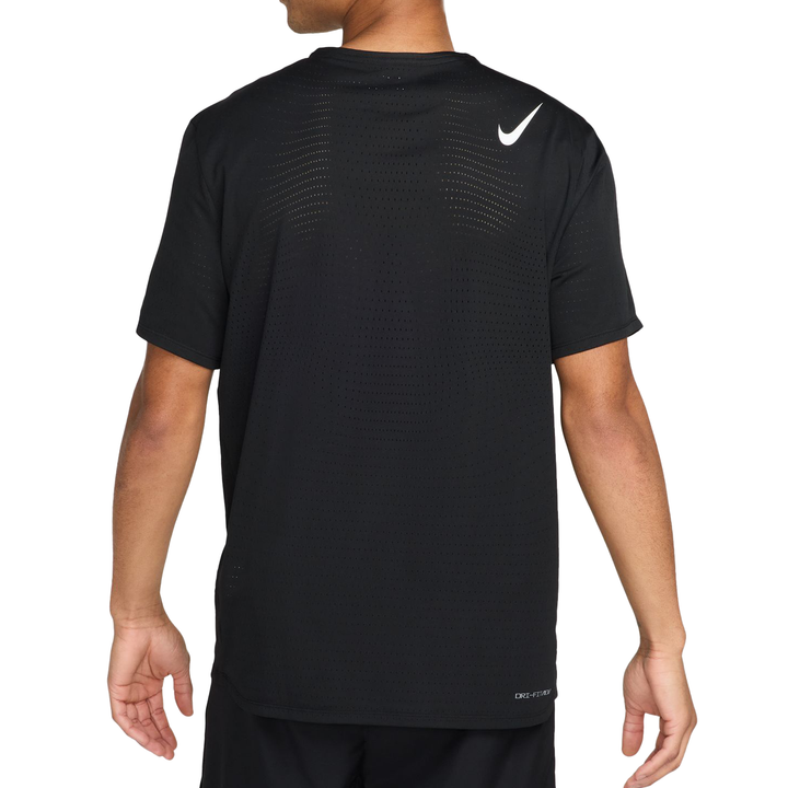T-shirt Nike Dri-FIT ADV AeroSwift à manches courtes pour hommes - Noir/Blanc sommet