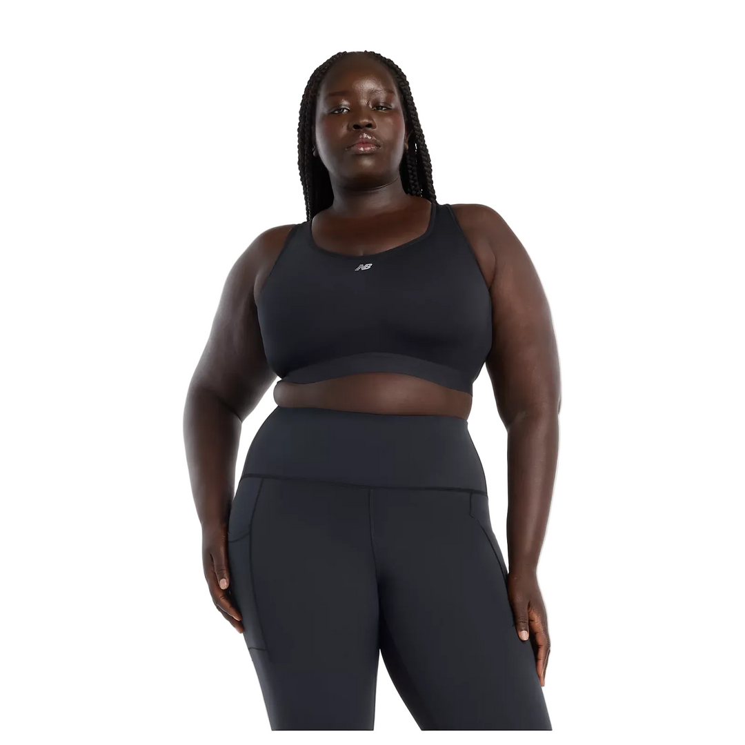 New Balance Womens Essential Run Bra - Black
