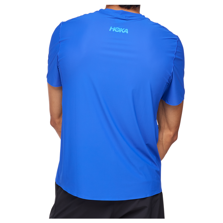 Hoka Mens Airolite Run Short Sleeve - Ultramarine