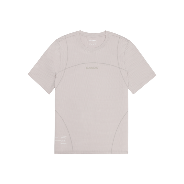 Bandit Mens Micromesh Reflecto Stitch Run Tee - Ash - SS26