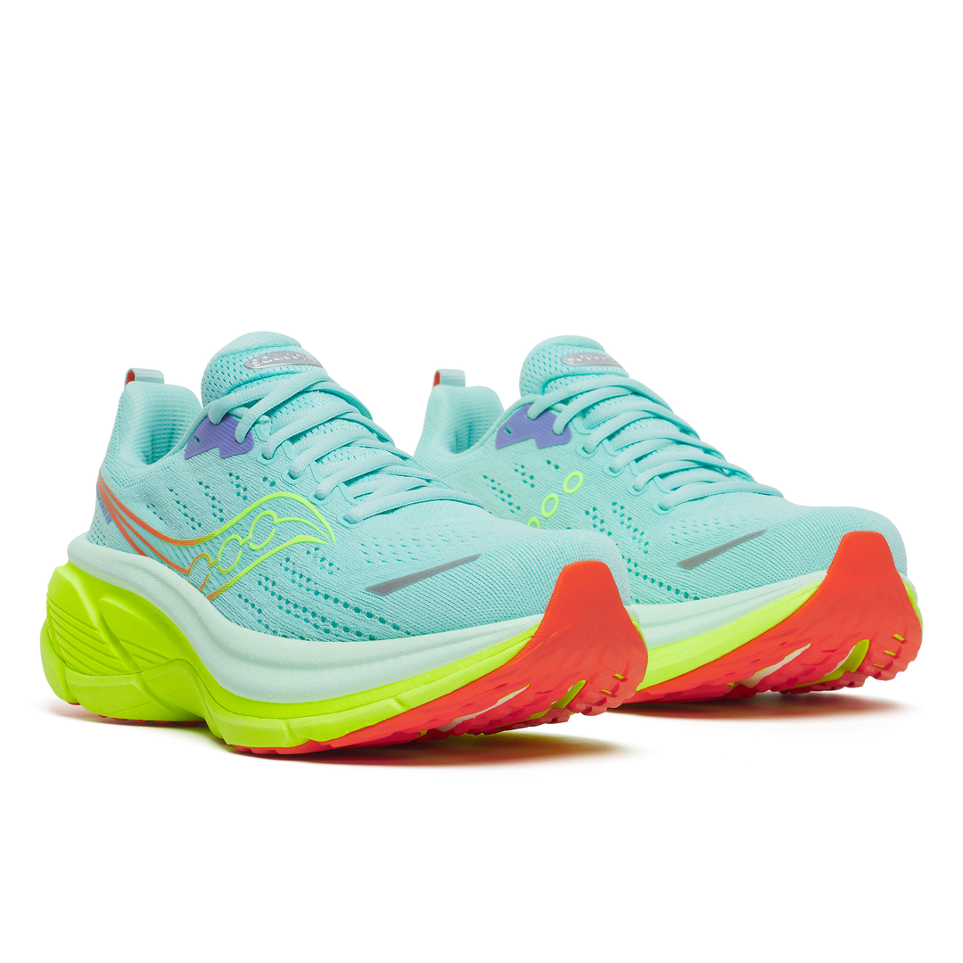 Saucony Womens Hurricane 25 - Aqua/Citron - Stability - SS26