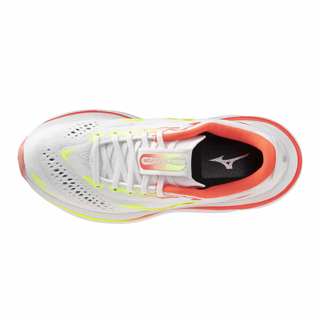 Mizuno Womens Sky Prime - White/Lime Pulp/Lava Orange - Neutral - AW26