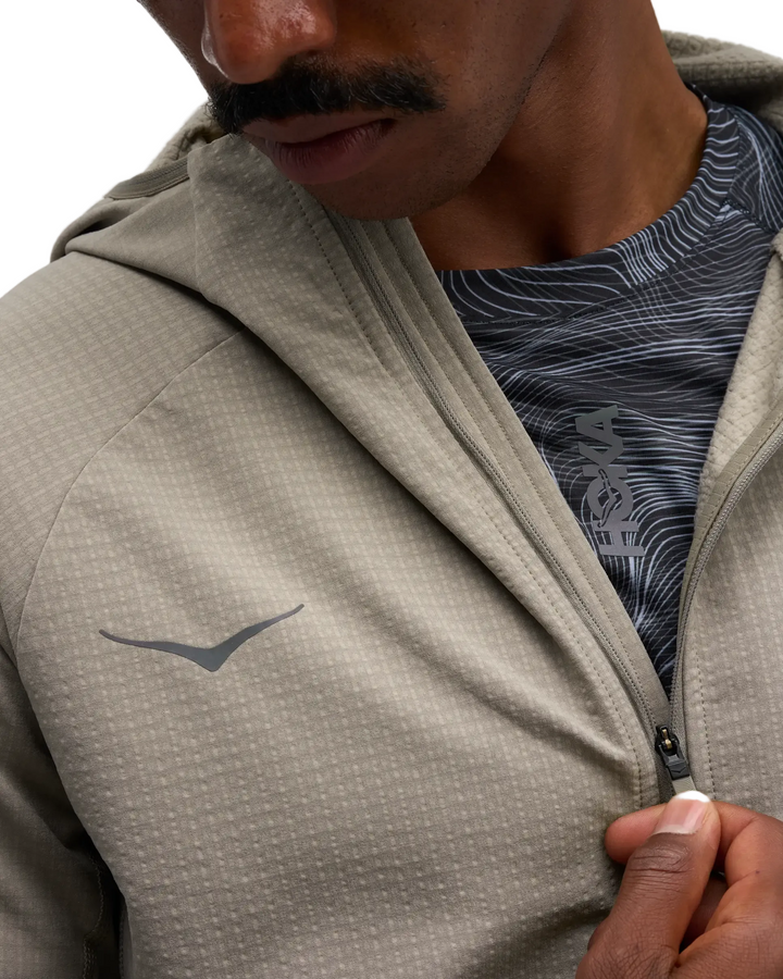 Hoka Mens Skyglow Half Zip - Pebble Grey - AW26