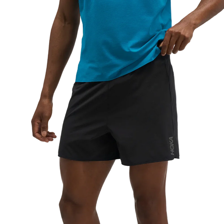 Hoka Mens Glide 5" Short with Brief - Black - AW26