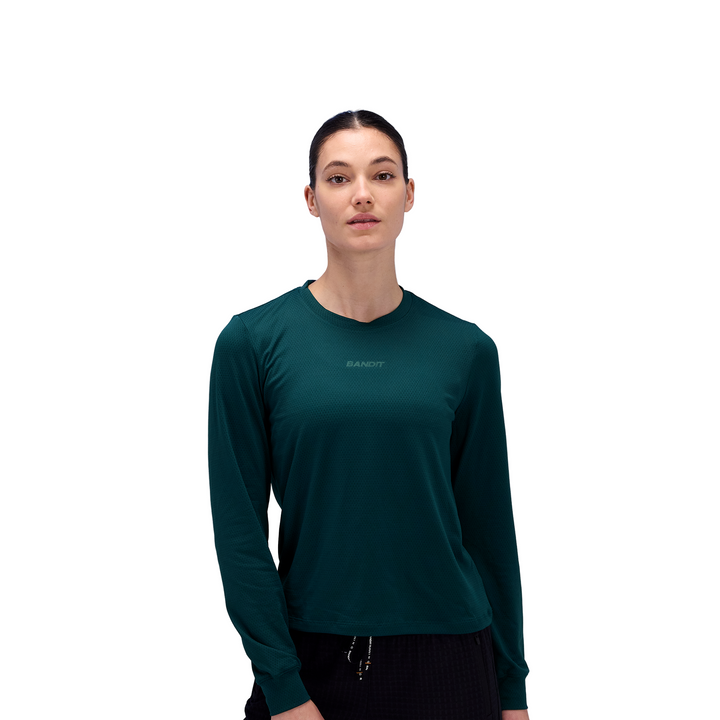 Bandit Womens Long Sleeve Micromesh Tee - Storm - SS26