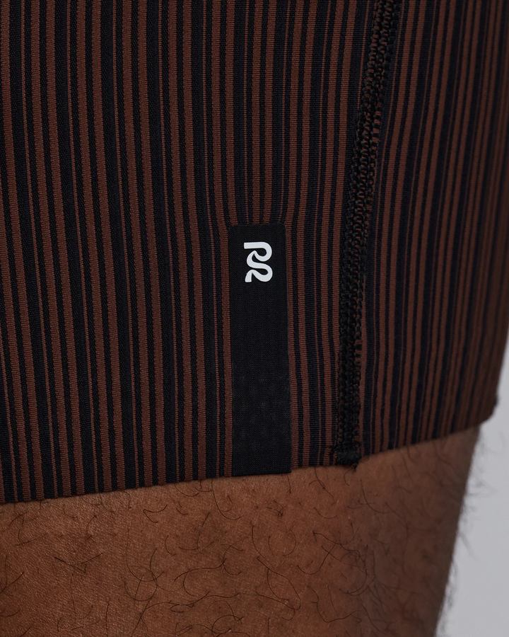 Bandit Mens Striped Cadence™  7" Pocket Half Tights - Cacao/Black - SS26