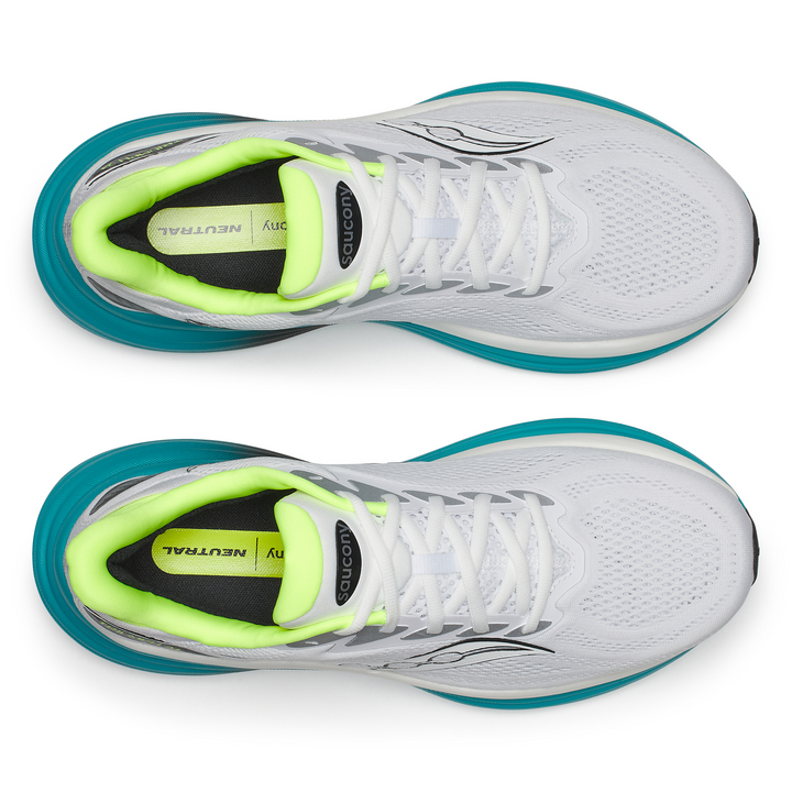 Saucony Mens Triumph 24 - White/Tranquil - Neutral - AW26