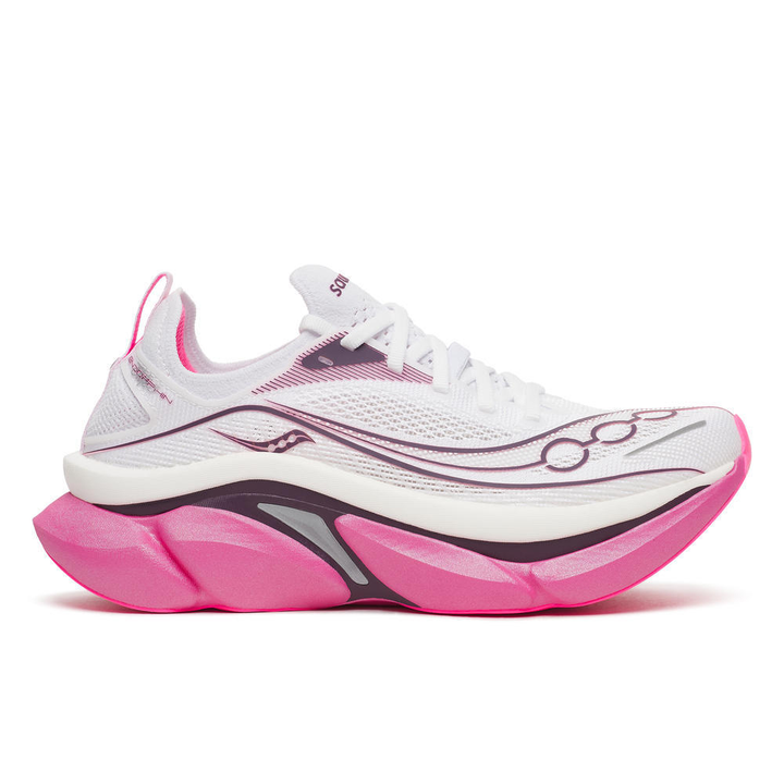 Saucony Unisex Endorphin Elite 3 - White/Eggplant- Neutral - AW26