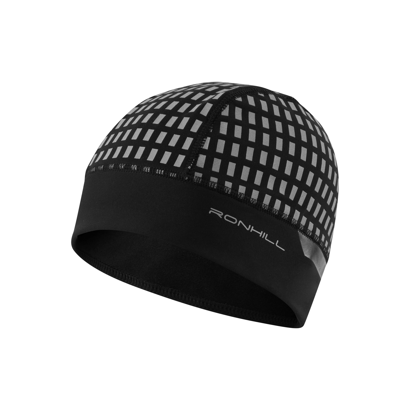 Ronhill Afterhours Beanie - Black/Bright White/Reflect