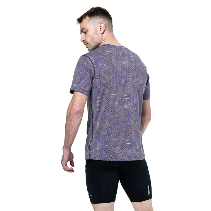 RonHill Mens Tech Golden Hour S/S Tee - Ocean Pixel - AW25