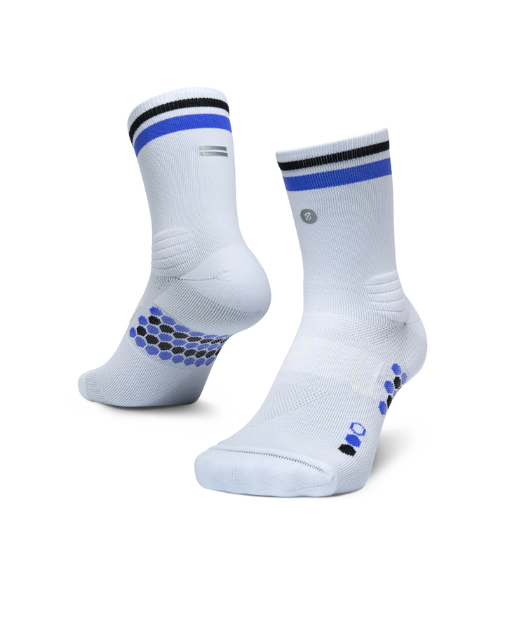 SHYU Racing Half Crew Socks - White/Indigo/Black