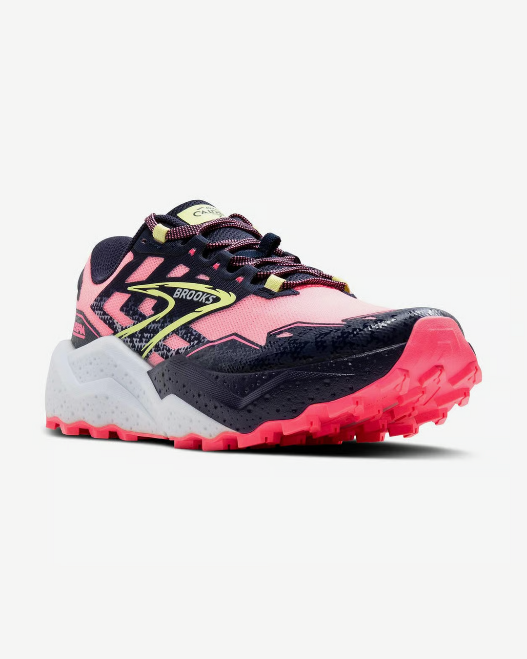 Brooks Womens Caldera 7 - Pink/Peacoat/Sunny Lime - Trail