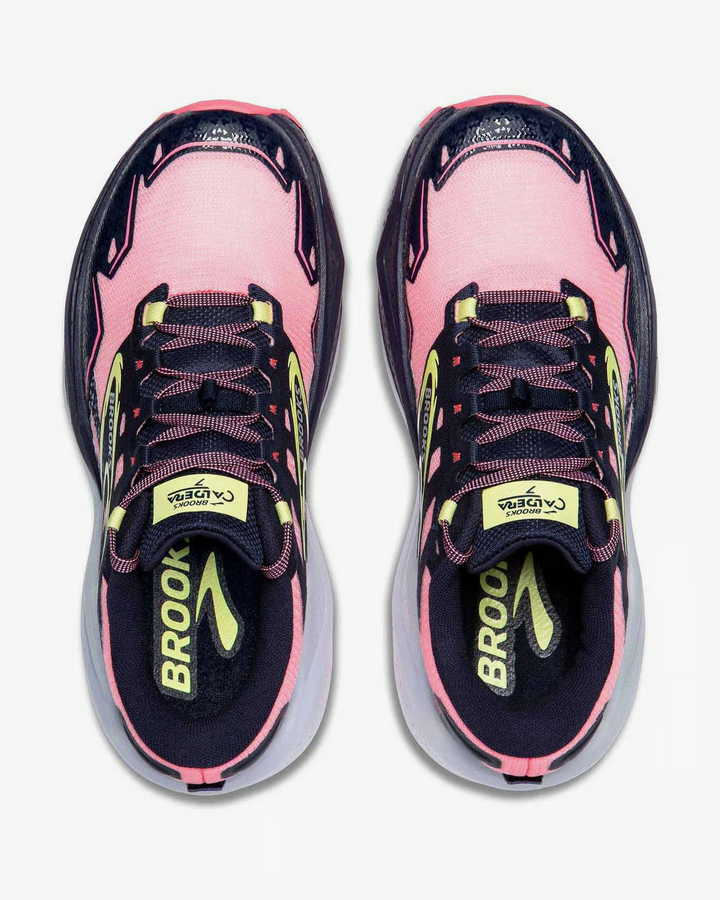Brooks Womens Caldera 7 - Pink/Peacoat/Sunny Lime - Trail
