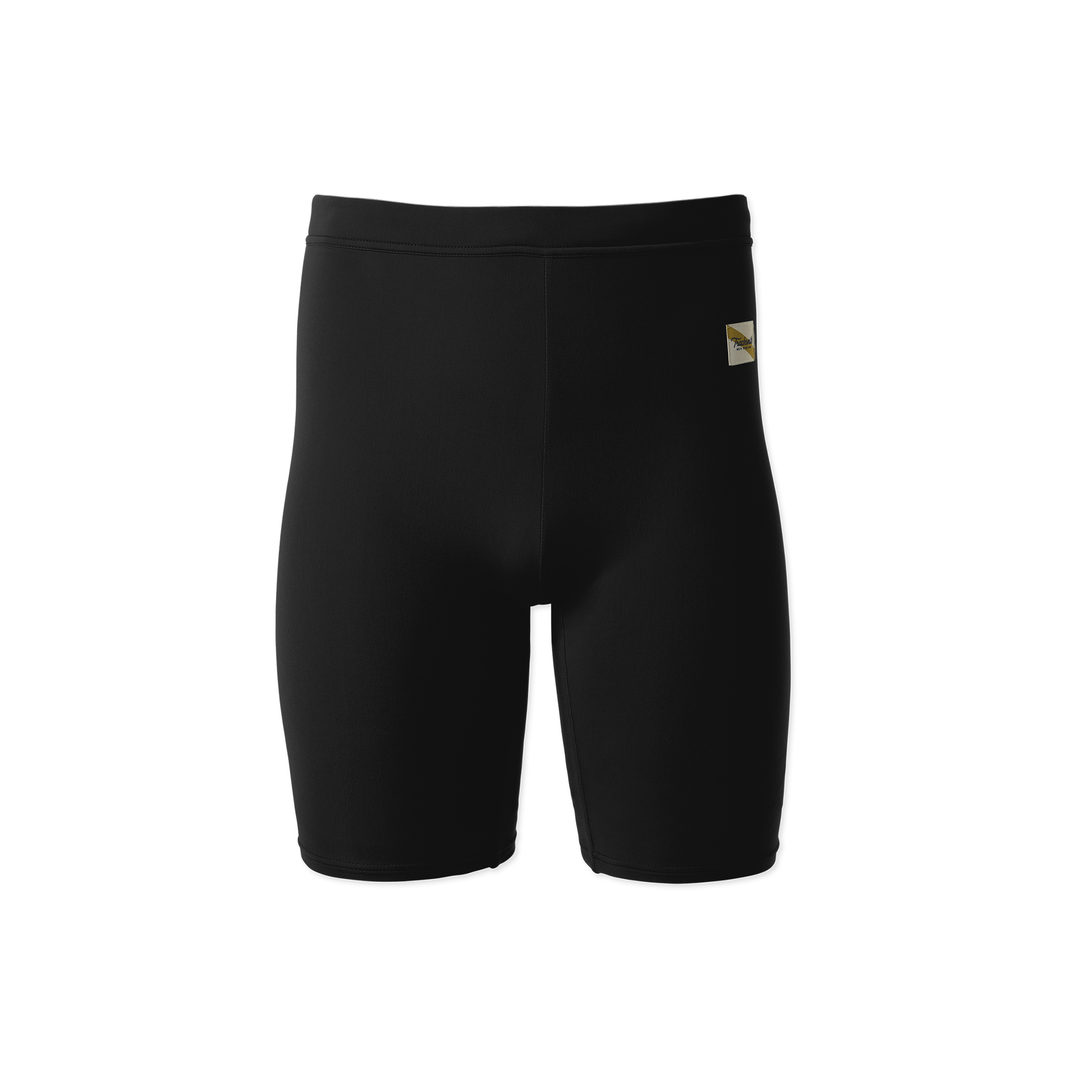 Tracksmith Mens Turnover Half Tights (Lined) - Black - AW25