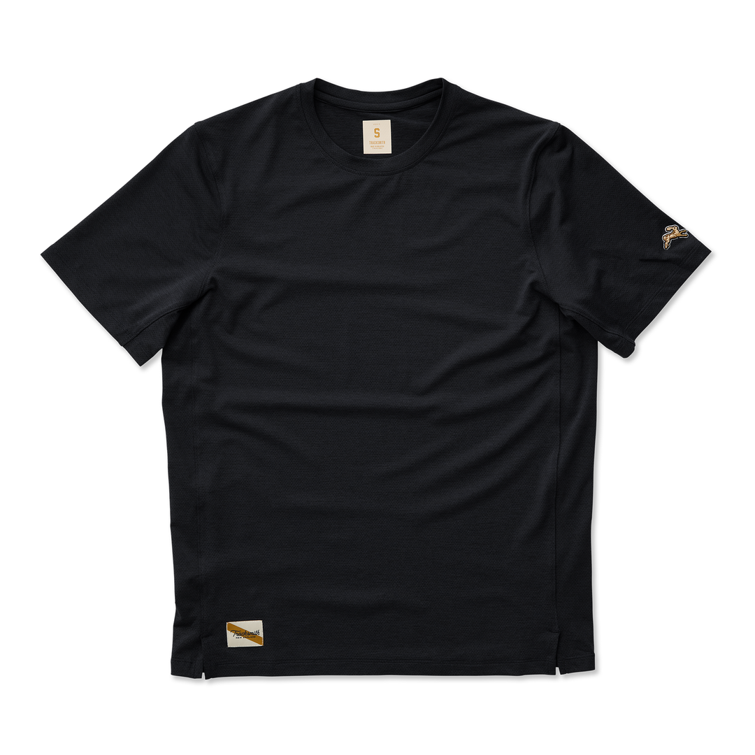 Tracksmith Mens Session Tee - Black - AW25