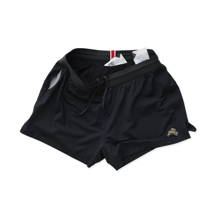 Tracksmith Womens Session Shorts - Black - AW25