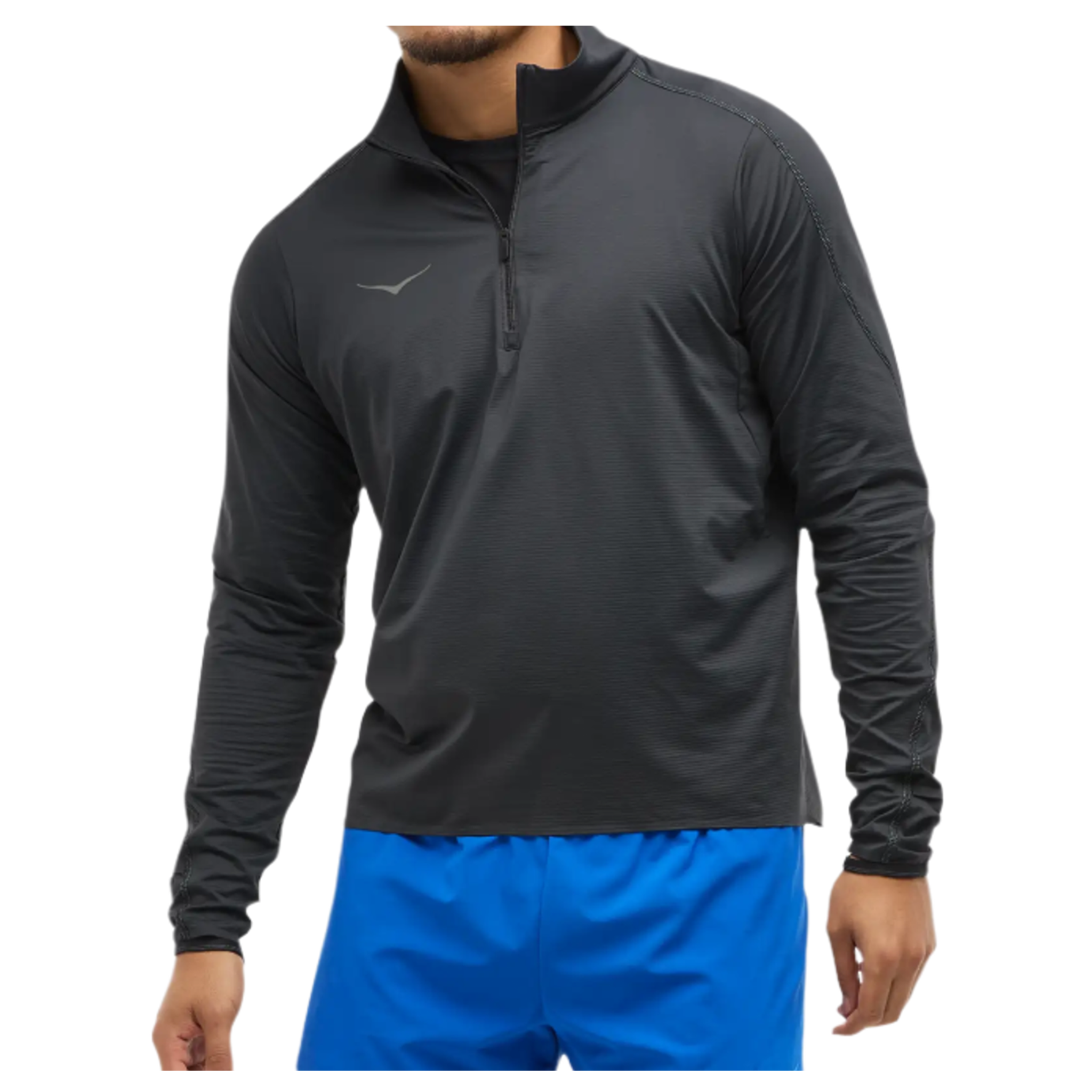 Hoka Mens Glidetech Quarter Zip - Black
