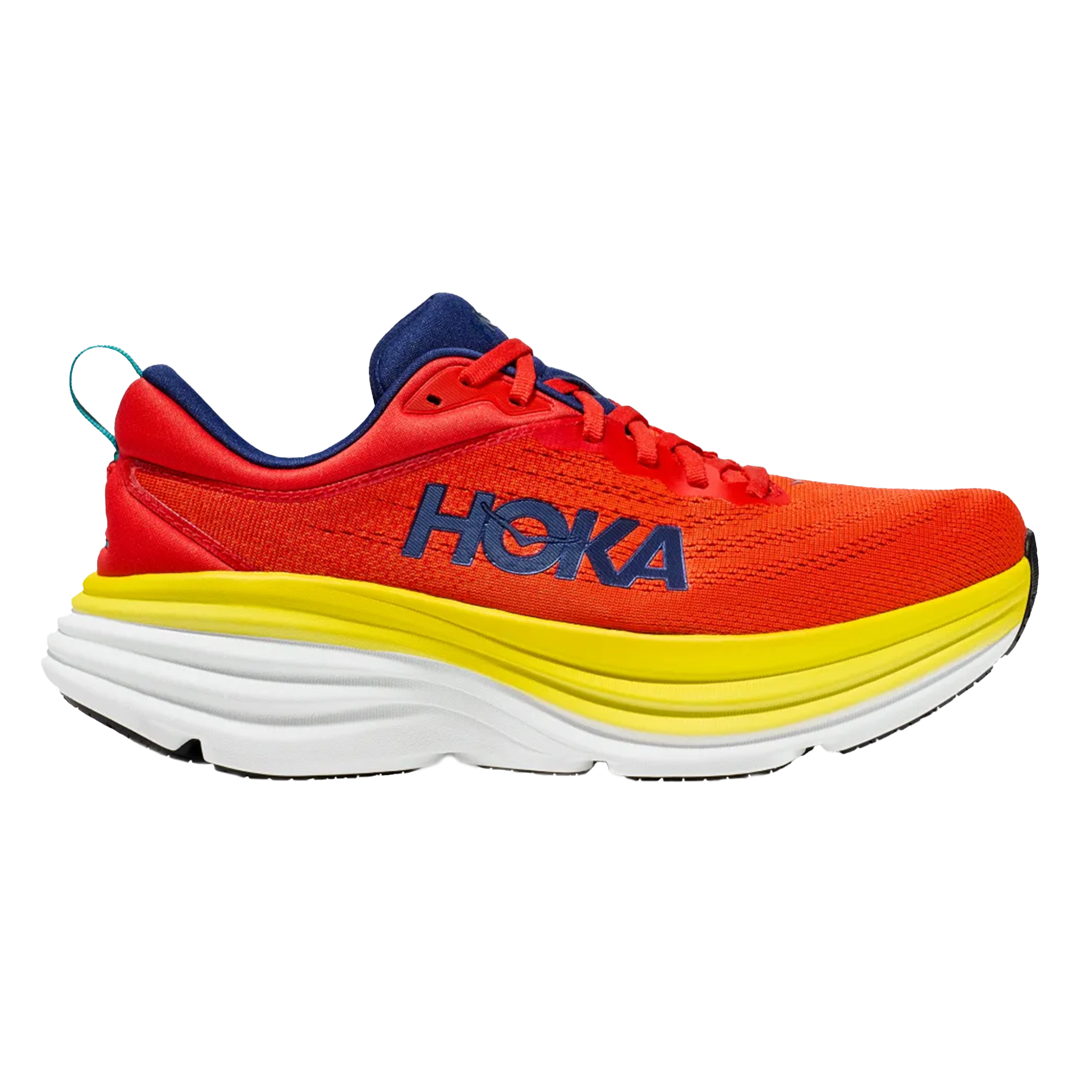 Hoka Mens Bondi 8 - Red Alert/Flame - Neutral