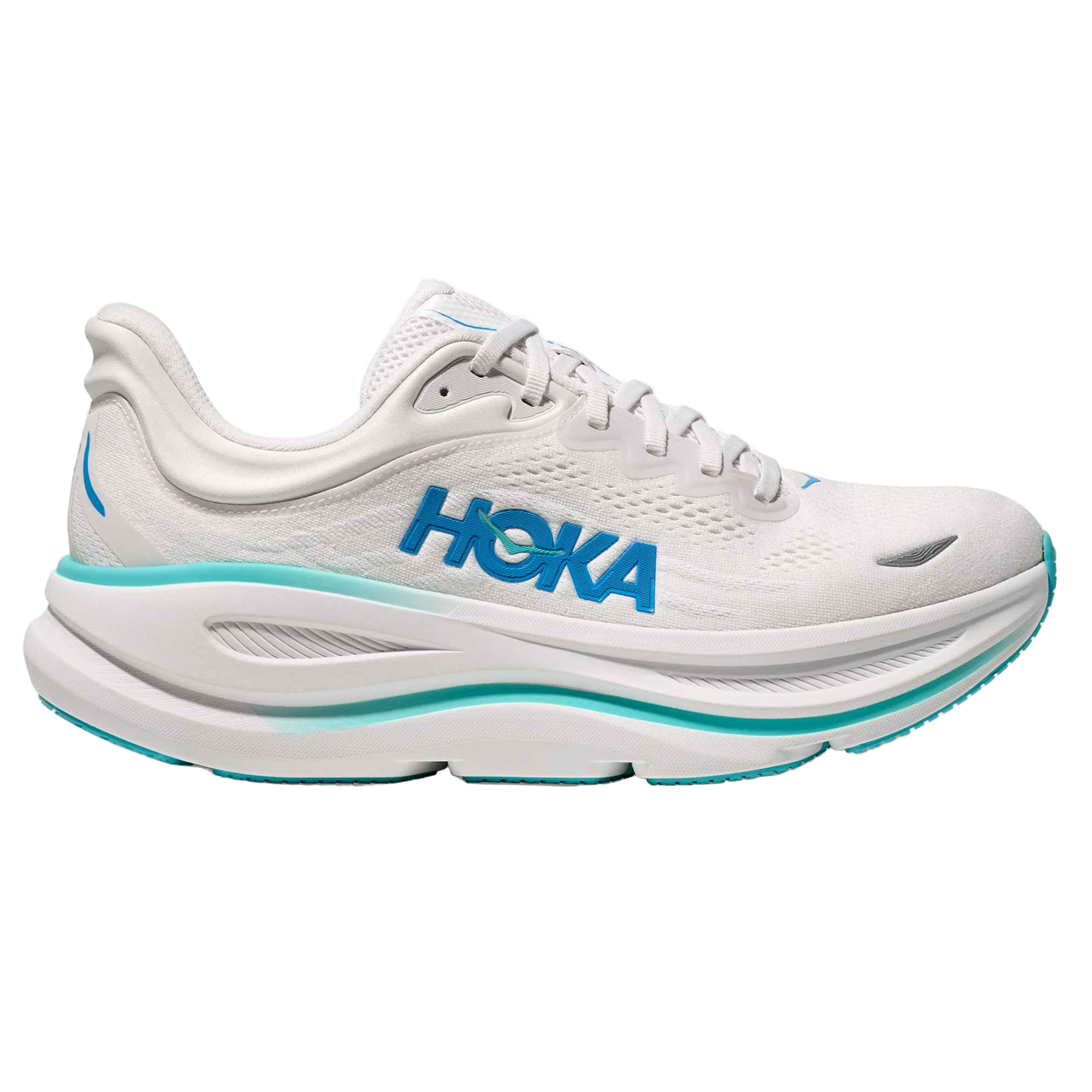 Hoka Mens Bondi 9 - White/Hoka Blue - Neutral - SS25