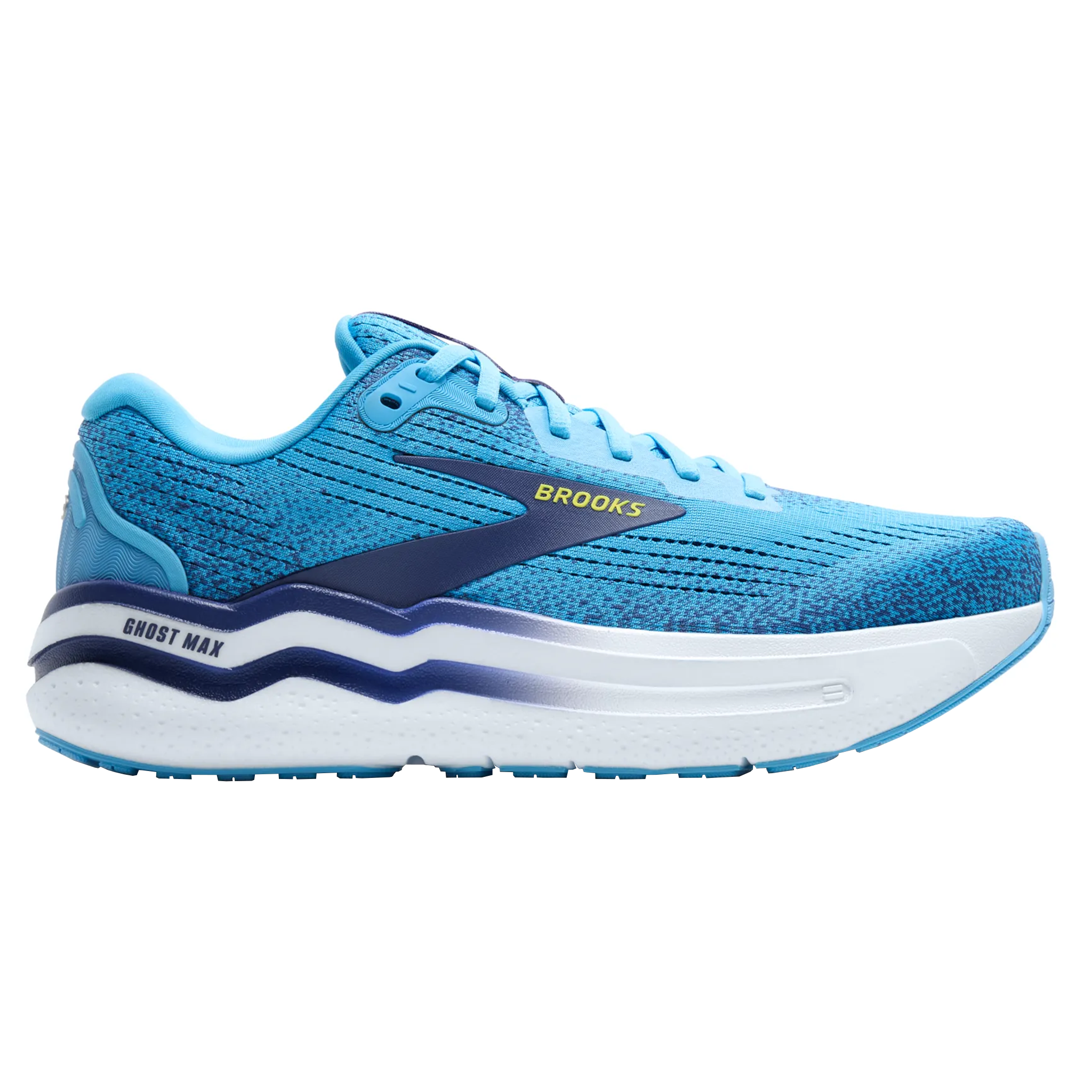 Brooks Mens Ghost Max 2 - Bonnie Blue/Blue Ribbon/Yellow - Neutral