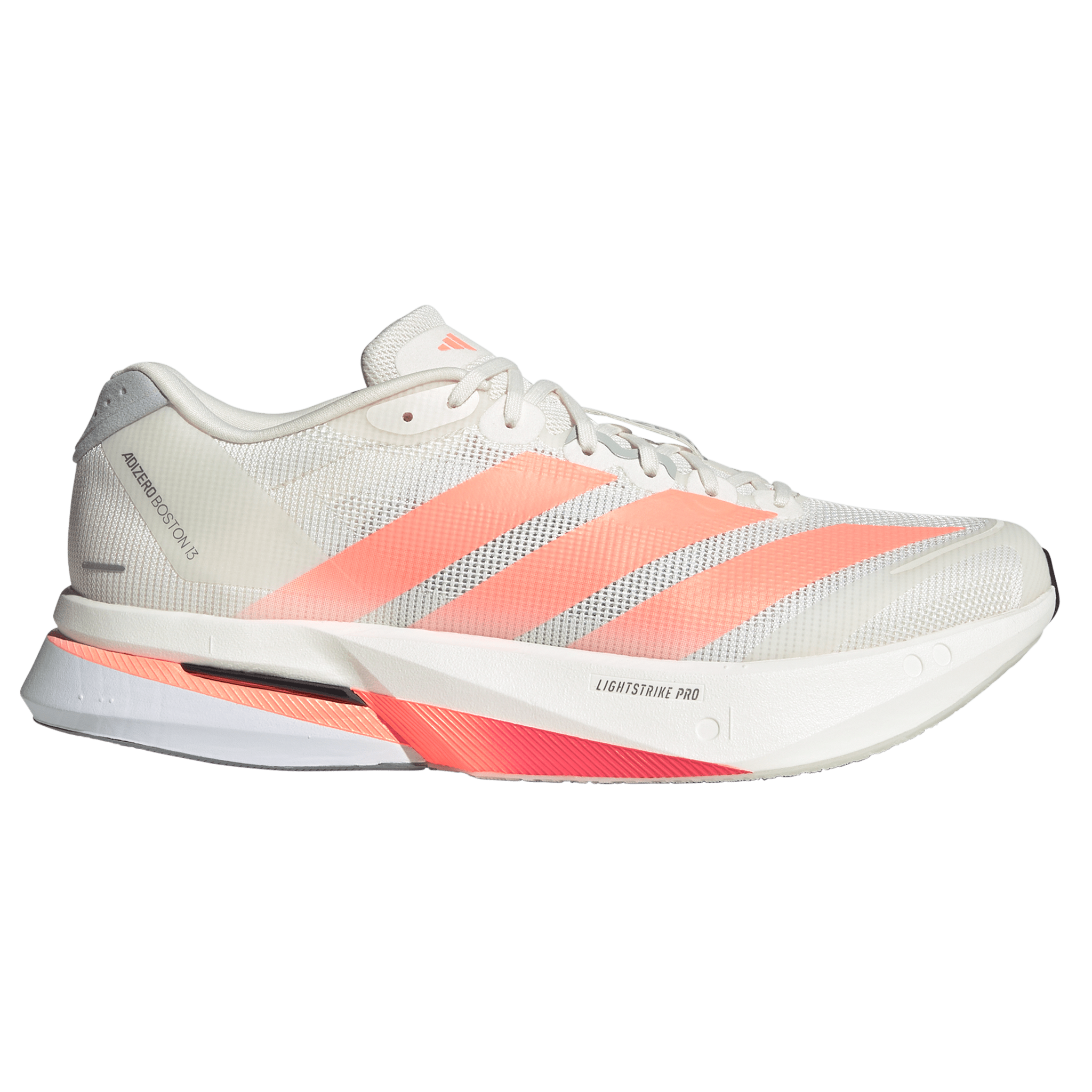 Adidas Mens Adizero Boston 13 - Off White/Lucid Orange/Grey - Neutral - SS26