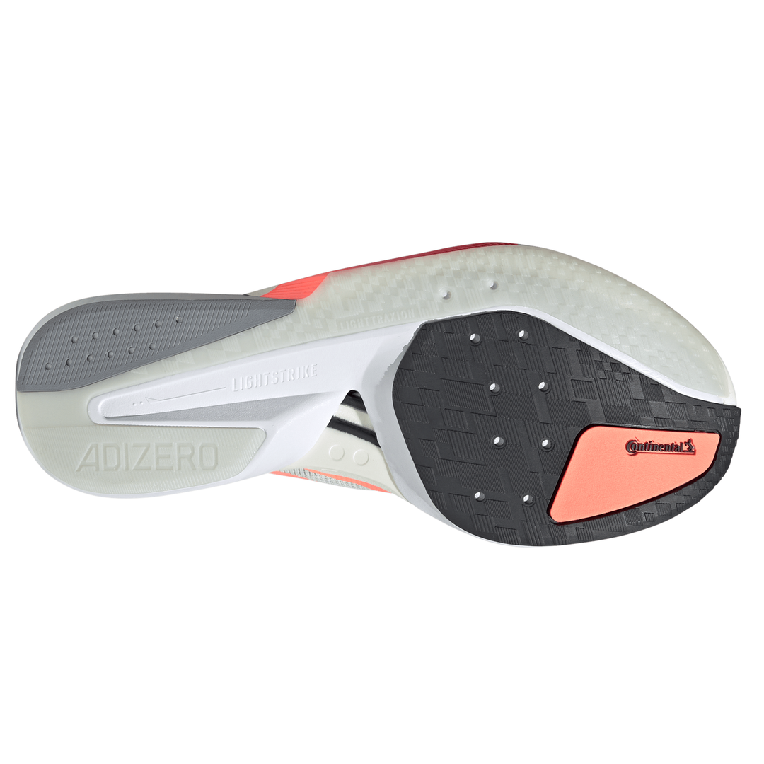 Adidas Mens Adizero Boston 13 - Off White/Lucid Orange/Grey - Neutral - SS26