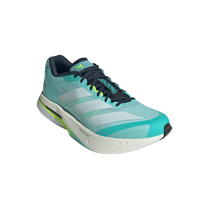 Adidas Mens Adizero Boston 13 - Flash Aqua/Lucid Lemon/Mint Ton - Neutral - AW25