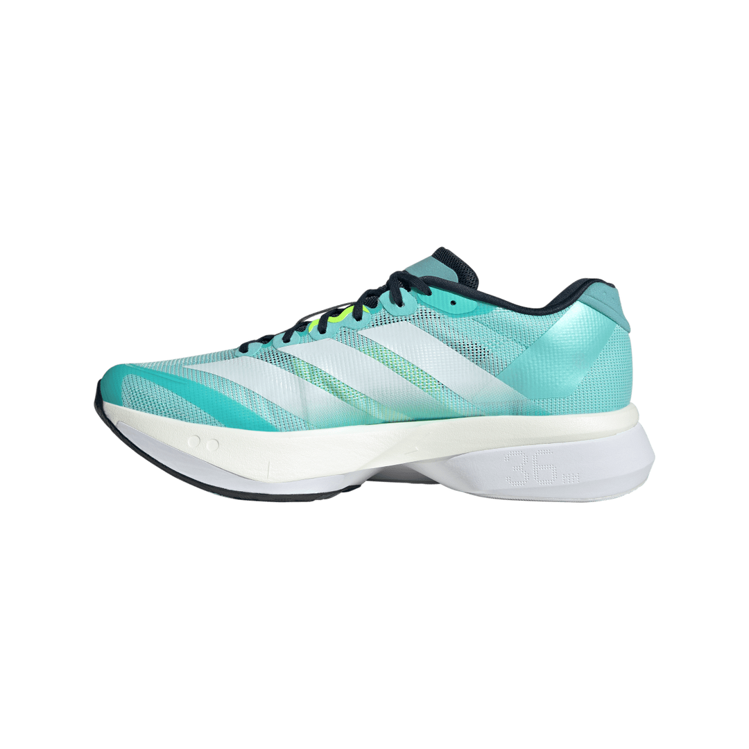 Adidas Mens Adizero Boston 13 - Flash Aqua/Lucid Lemon/Mint Ton - Neutral - AW25