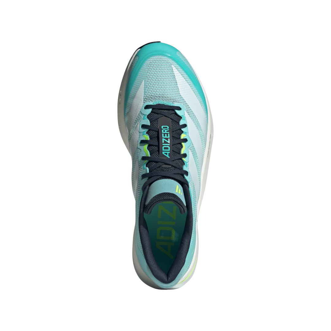 Adidas Mens Adizero Boston 13 - Flash Aqua/Lucid Lemon/Mint Ton - Neutral - AW25