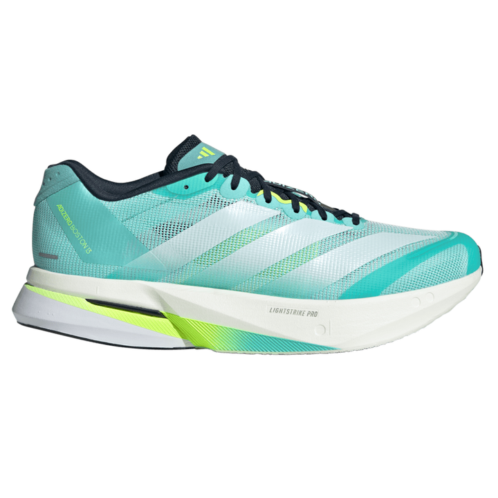 Adidas Mens Adizero Boston 13 - Flash Aqua/Lucid Lemon/Mint Ton - Neutral - AW25