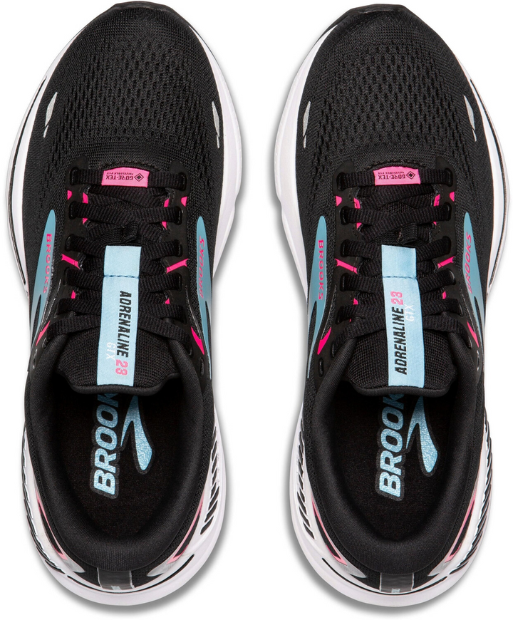 Brooks Womens Adrenaline GTS 23 GTX - Black/Knockout Pink/Aqua - Stability
