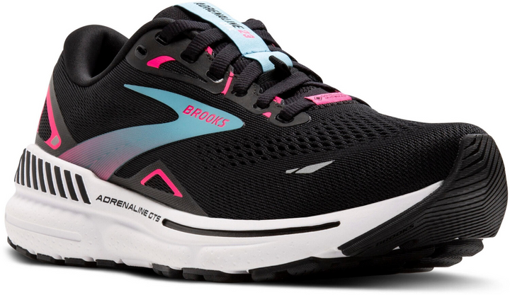 Brooks Womens Adrenaline GTS 23 GTX - Black/Knockout Pink/Aqua - Stability