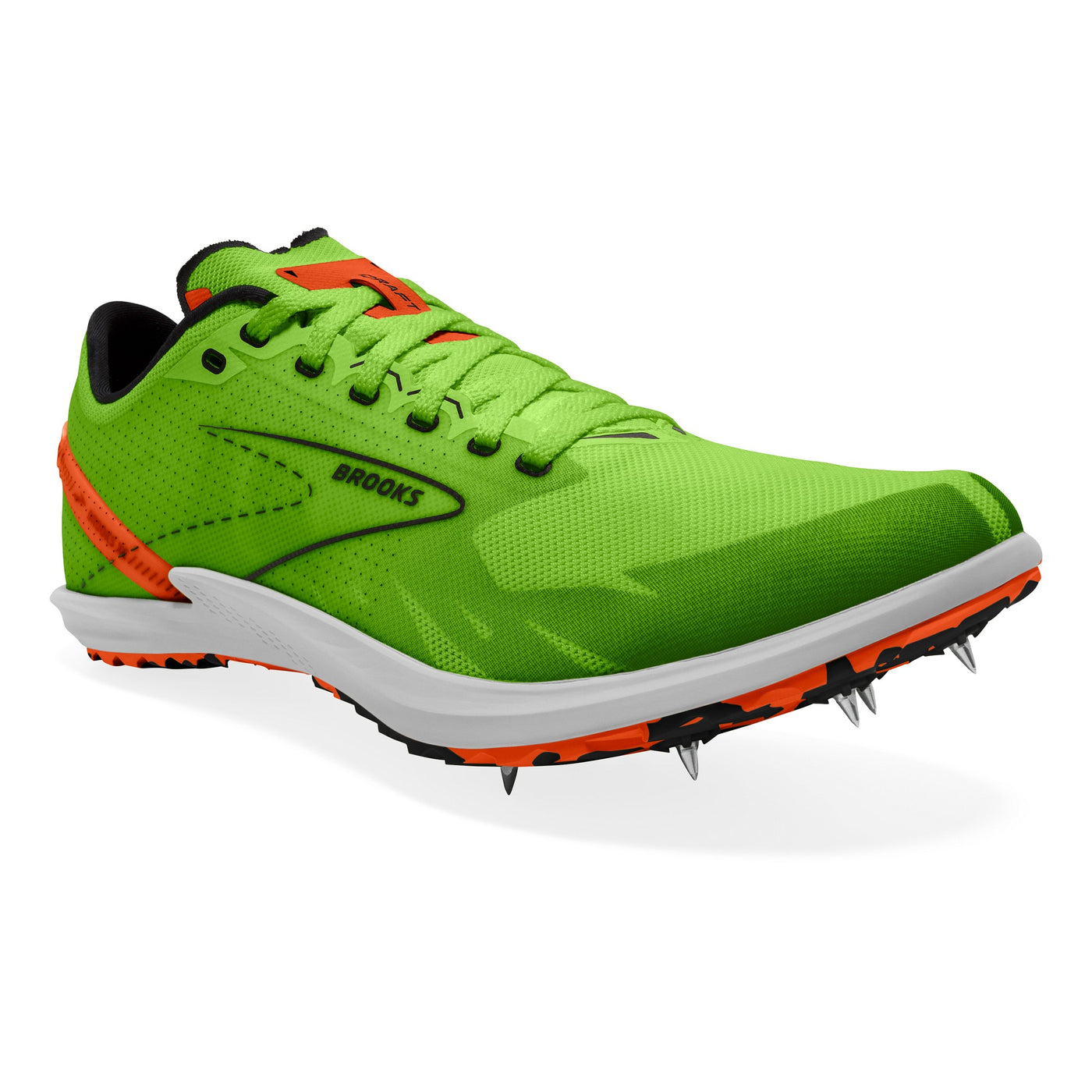 Brooks Draft XC - Green Gecko/Red Orange/White