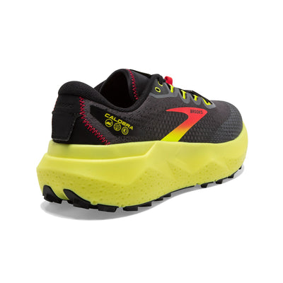 Brooks Mens Caldera 6 - Black/Fiery Red/Blazing Yellow - Trail