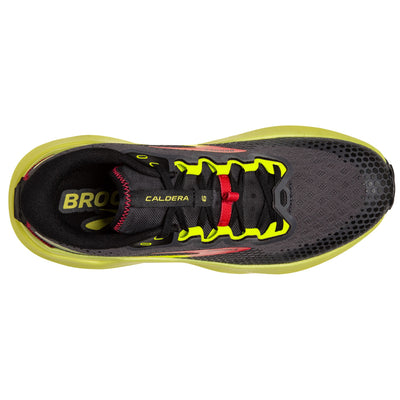 Brooks Mens Caldera 6 - Black/Fiery Red/Blazing Yellow - Trail
